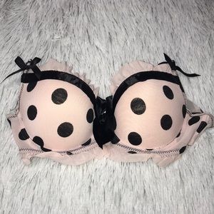 36B Sexy Polka dot Pink Bra